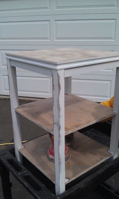 Sanded Side Table