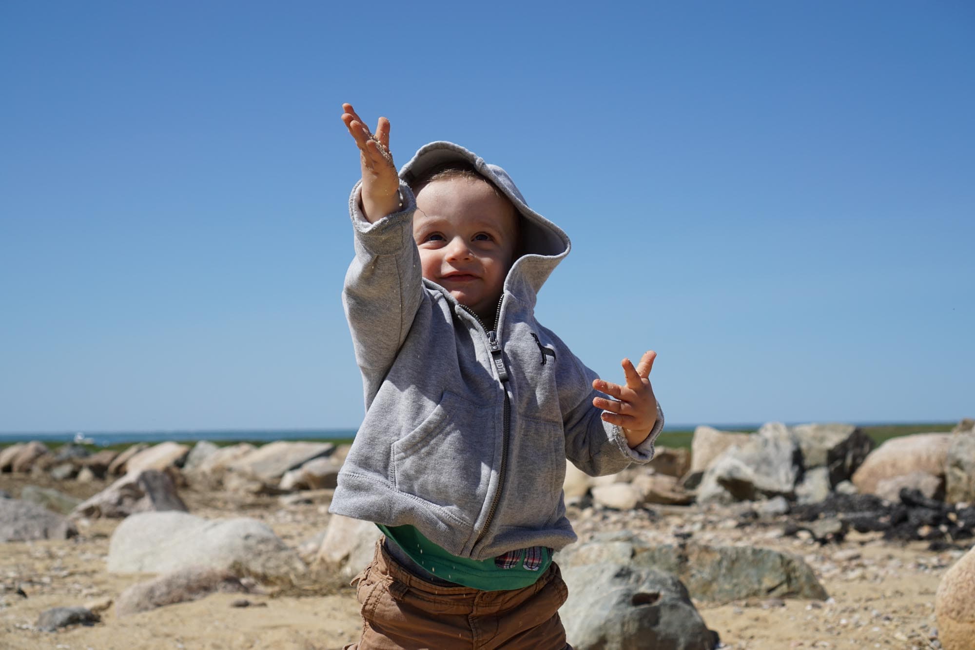 A boy on Cape Cod.