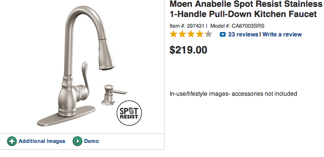 Moen Anabelle Kitchen Faucet