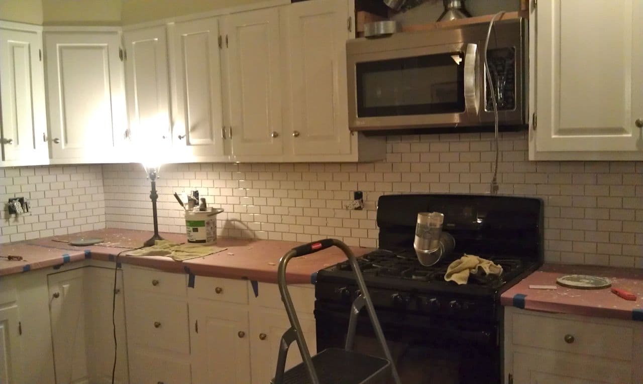 A Tiled School House Kitchen