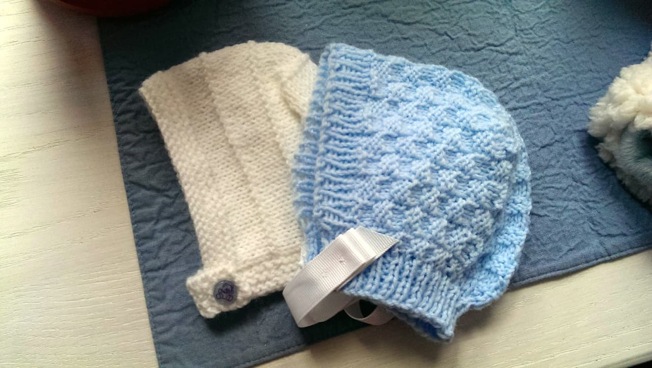 Knitted Baby Bonnets